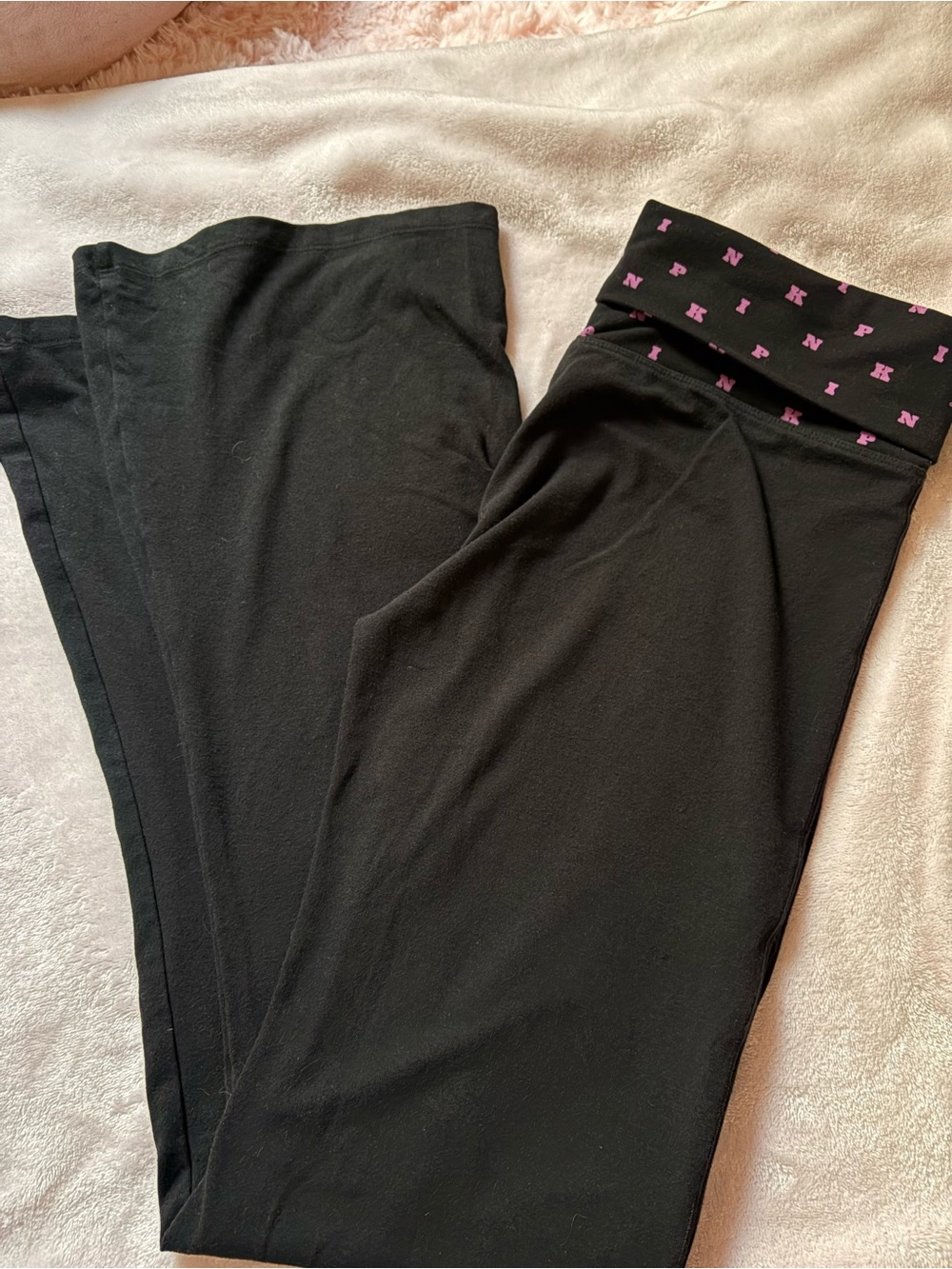 PINK/Victoria Secret fold over flared leggings